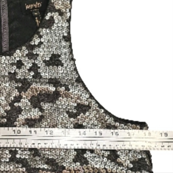 Laundry Gray Sequin Sleeveless Sparkly Cocktail Party Evening Short Dress, M - Picture 8 of 13